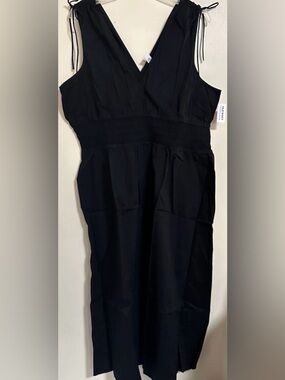 Old Navy Fit & Flare Sleeveless Tie Shoulder Smocked Maxi Dress Women’s Size XXL